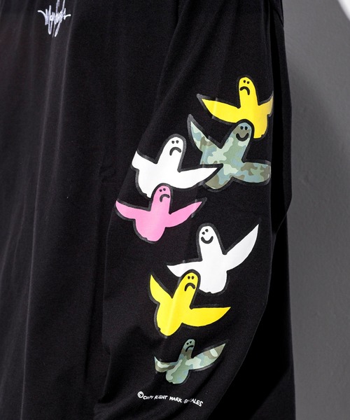 Mark Gonzales（マーク・ゴンザレス）の「Mark Gonzales(マーク ゴンザレス)エンジェルプリントロングスリーブカットソー×2type（Tシャツ/カットソー・メンズ・ホワイト系2/ブラック系1/ブラック系2/ホワイト系1・XL/L/M）」の14枚目の写真