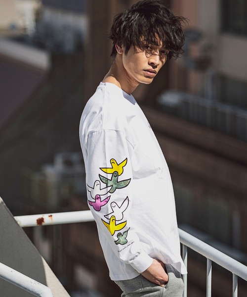 Mark Gonzales（マーク・ゴンザレス）の「Mark Gonzales(マーク ゴンザレス)エンジェルプリントロングスリーブカットソー×2type（Tシャツ/カットソー・メンズ・ホワイト系2/ブラック系1/ブラック系2/ホワイト系1・XL/L/M）」の17枚目の写真