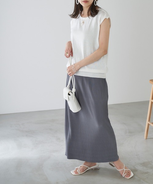 Chaco closet(チャコ クローゼット)の「3wayフレンチスリーブサマーニット ニットベスト カーディガン(カーディガン/ボレロ・レディース・ブラック/ベージュ/パープル/ブラウン/オフホワイト/オレンジ/ブルー/グリーン系その他・FREE)」の12枚目の写真
