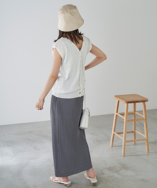 Chaco closet(チャコ クローゼット)の「3wayフレンチスリーブサマーニット ニットベスト カーディガン(カーディガン/ボレロ・レディース・ブラック/ベージュ/パープル/ブラウン/オフホワイト/オレンジ/ブルー/グリーン系その他・FREE)」の11枚目の写真