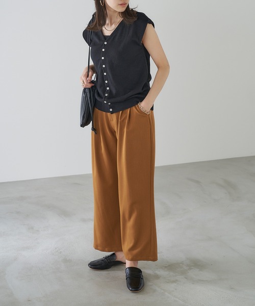 Chaco closet(チャコ クローゼット)の「3wayフレンチスリーブサマーニット ニットベスト カーディガン(カーディガン/ボレロ・レディース・ブラック/ベージュ/パープル/ブラウン/オフホワイト/オレンジ/ブルー/グリーン系その他・FREE)」の16枚目の写真