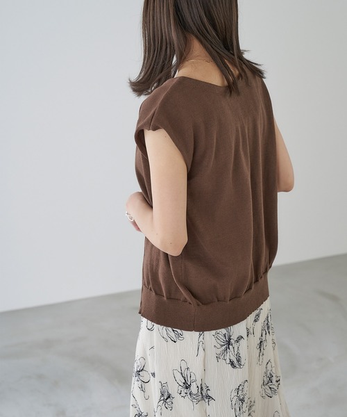 Chaco closet(チャコ クローゼット)の「3wayフレンチスリーブサマーニット ニットベスト カーディガン(カーディガン/ボレロ・レディース・ブラック/ベージュ/パープル/ブラウン/オフホワイト/オレンジ/ブルー/グリーン系その他・FREE)」の18枚目の写真
