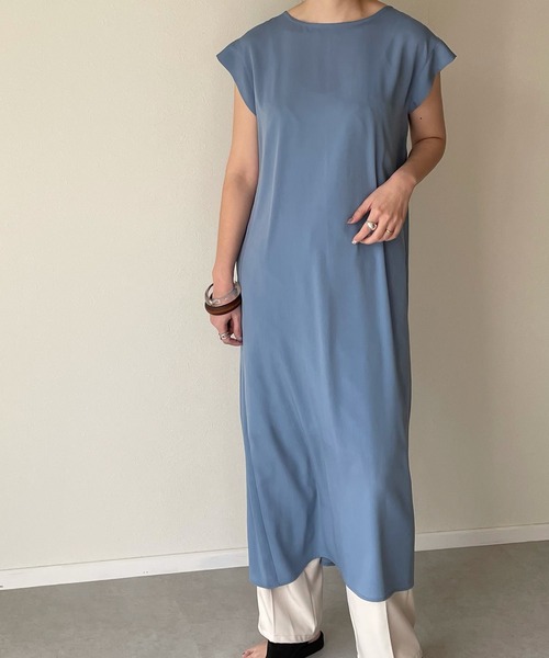 y/m by misato（イムバイミサト）の「楊柳ワンピース（ワンピース・レディース・アイボリー/ダークブルー・FREE）」の13枚目の写真