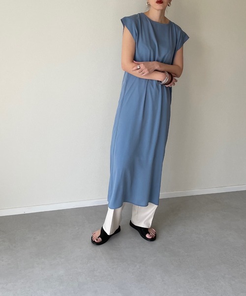 y/m by misato（イムバイミサト）の「楊柳ワンピース（ワンピース・レディース・アイボリー/ダークブルー・FREE）」の19枚目の写真