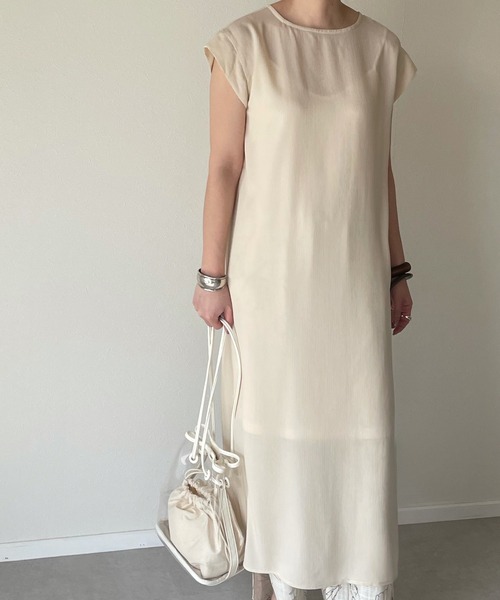y/m by misato（イムバイミサト）の「楊柳ワンピース（ワンピース・レディース・アイボリー/ダークブルー・FREE）」の11枚目の写真