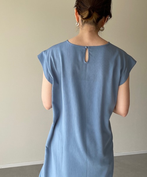 y/m by misato（イムバイミサト）の「楊柳ワンピース（ワンピース・レディース・アイボリー/ダークブルー・FREE）」の4枚目の写真