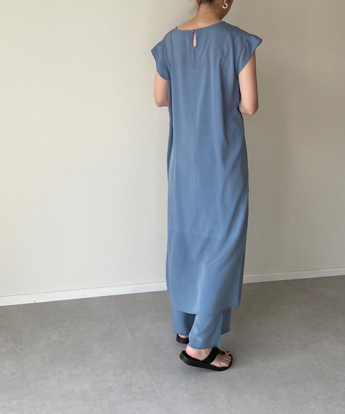 y/m by misato（イムバイミサト）の「楊柳ワンピース（ワンピース・レディース・アイボリー/ダークブルー・FREE）」の18枚目の写真