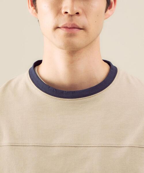 green label relaxing（グリーンレーベルリラクシング）の「【 WEB限定 】[ GLR/ -or ] フットボール ワイド Tシャツ ユニセックス 男女兼用（Tシャツ/カットソー・メンズ・ホワイト/ベージュ/ロイヤルブルー・M/L）」の9枚目の写真