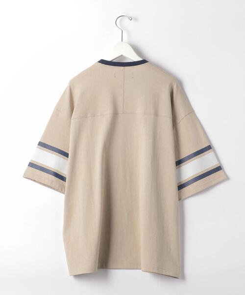 green label relaxing（グリーンレーベルリラクシング）の「【 WEB限定 】[ GLR/ -or ] フットボール ワイド Tシャツ ユニセックス 男女兼用（Tシャツ/カットソー・メンズ・ホワイト/ベージュ/ロイヤルブルー・M/L）」の18枚目の写真