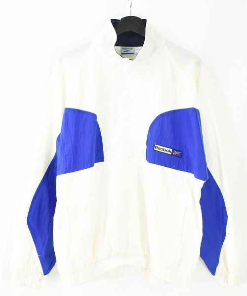 Reebok(リーボック)の「【ヴィンテージ古着】90's REEBOK/リーボック フルジップ ナイロンジャケット(ナイロンジャケット・メンズ・ホワイト・MEDIUM)」の1枚目の写真