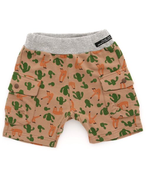 F.O.KIDS（エフオーキッズ）の「/総柄カットパンツ 5分丈（その他パンツ・キッズ・アイボリー/ブラウン/グレー・100/130/90/120/140/95/80/110）」の3枚目の写真