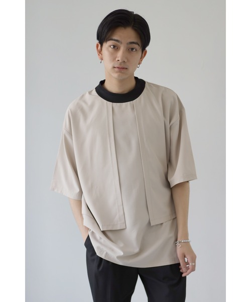 CREARE -LINO-（クレアーレリノ）の「ストームフラップ オーバーサイズ Tシャツ（Tシャツ/カットソー・メンズ・ホワイト/ベージュ/サックスブルー・M/L）」の13枚目の写真