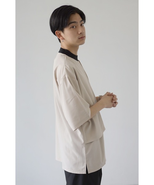 CREARE -LINO-（クレアーレリノ）の「ストームフラップ オーバーサイズ Tシャツ（Tシャツ/カットソー・メンズ・ホワイト/ベージュ/サックスブルー・M/L）」の9枚目の写真