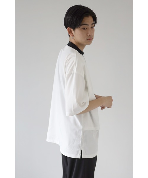 CREARE -LINO-（クレアーレリノ）の「ストームフラップ オーバーサイズ Tシャツ（Tシャツ/カットソー・メンズ・ホワイト/ベージュ/サックスブルー・M/L）」の21枚目の写真