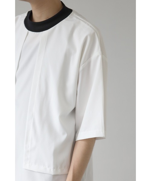 CREARE -LINO-（クレアーレリノ）の「ストームフラップ オーバーサイズ Tシャツ（Tシャツ/カットソー・メンズ・ホワイト/ベージュ/サックスブルー・M/L）」の12枚目の写真