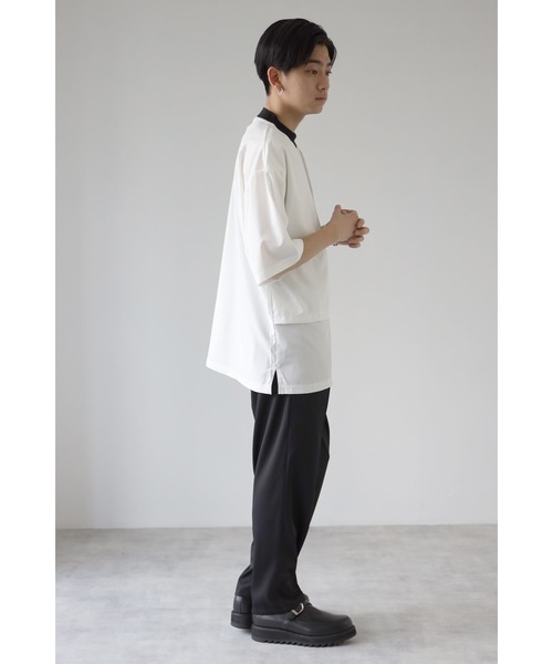 CREARE -LINO-（クレアーレリノ）の「ストームフラップ オーバーサイズ Tシャツ（Tシャツ/カットソー・メンズ・ホワイト/ベージュ/サックスブルー・M/L）」の22枚目の写真