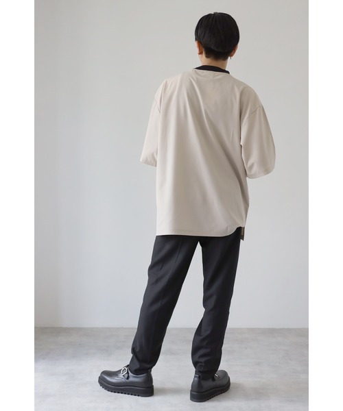 CREARE -LINO-（クレアーレリノ）の「ストームフラップ オーバーサイズ Tシャツ（Tシャツ/カットソー・メンズ・ホワイト/ベージュ/サックスブルー・M/L）」の6枚目の写真