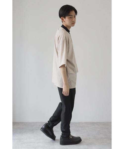 CREARE -LINO-（クレアーレリノ）の「ストームフラップ オーバーサイズ Tシャツ（Tシャツ/カットソー・メンズ・ホワイト/ベージュ/サックスブルー・M/L）」の10枚目の写真