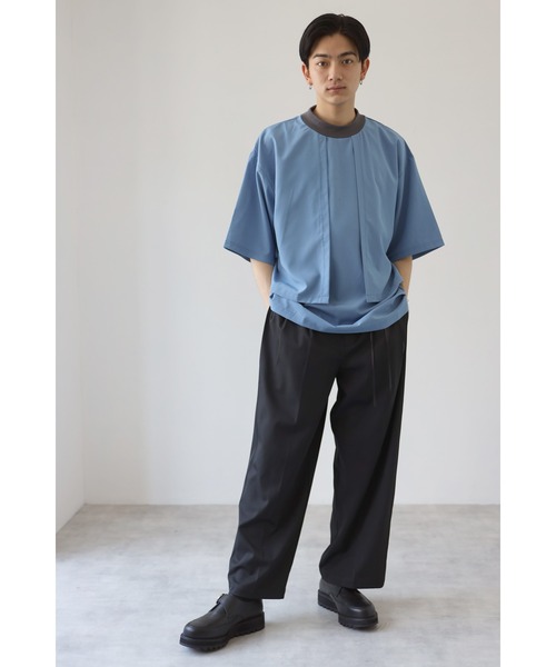 CREARE -LINO-（クレアーレリノ）の「ストームフラップ オーバーサイズ Tシャツ（Tシャツ/カットソー・メンズ・ホワイト/ベージュ/サックスブルー・M/L）」の20枚目の写真