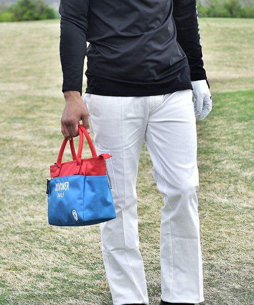 DIVINER GOLF（ディバイナー ゴルフ）の「【DIVINER GOLF】ゴルフウェアブランドバイカラーロゴ刺繍カートバッグ（ゴルフグッズ・メンズ・ホワイト×ネイビー/ブルー系その他・FREE）」の4枚目の写真