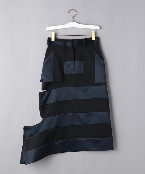 sacai サカイ ストライプ プリーツスカート アシンメトリー 切替デザイン sacai] Suiting Skirt – MaW SAPPORO