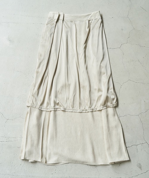 ROPE' PICNIC（ロペピクニック）の「リネン混レースアップフレアスカート（スカート・レディース・ブラック系その他/ベージュ/ライトグリーン・36/38/40）」の7枚目の写真