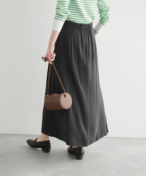 ROPE' PICNIC（ロペピクニック）の「リネン混レースアップフレアスカート（スカート・レディース・ブラック系その他/ベージュ/ライトグリーン・36/38/40）」の18枚目の写真