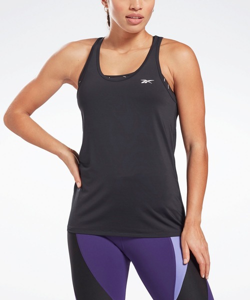 Reebok(リーボック)の「アクティブチル アスレチック タンク トップ / Activchill Athletic Tank Top(タンクトップ・レディース・ブラック・X-LARGE/SMALL/LARGE/MEDIUM/X-SMALL)」の1枚目の写真