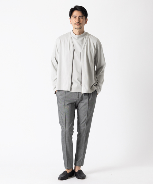 DESIGNWORKS（デザインワークス）の「【アンサンブル対応】C/Si プレーティング ZIPカーディガン（カーディガン/ボレロ・メンズ・ライトグレー・46/48/50）」の8枚目の写真