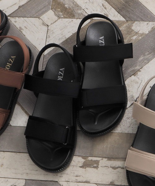 Honeys（ハニーズ）の「スポーツサンダル（サンダル・レディース・ベージュ/ブラウン/ブラック/カーキ・M/S/L）」の6枚目の写真