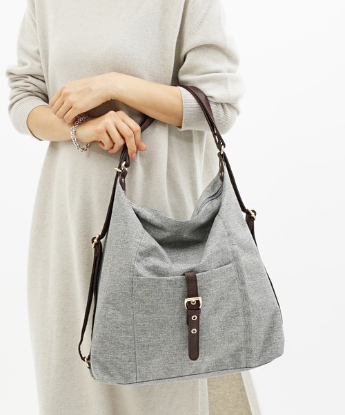 SAC(サック)の「杢調撥水素材2WAYリュック Happy&Sac(バックパック/リュック・レディース・ブラック/オレンジ/グレー/パープル・FREE)」の12枚目の写真