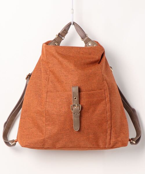 SAC(サック)の「杢調撥水素材2WAYリュック Happy&Sac(バックパック/リュック・レディース・ブラック/オレンジ/グレー/パープル・FREE)」の17枚目の写真