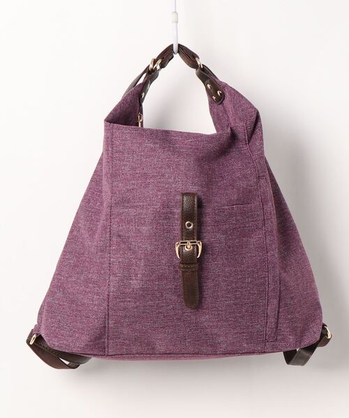 SAC(サック)の「杢調撥水素材2WAYリュック Happy&Sac(バックパック/リュック・レディース・ブラック/オレンジ/グレー/パープル・FREE)」の18枚目の写真