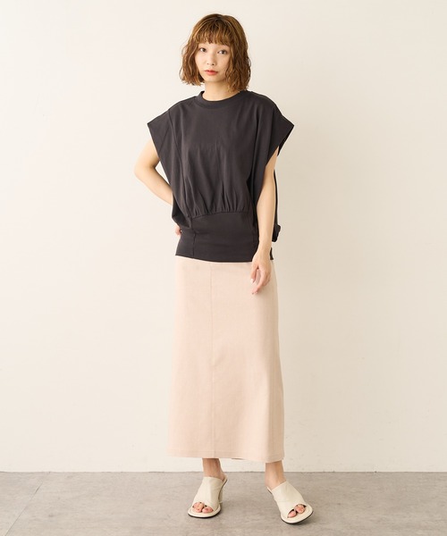 Lui's（ルイス）の「裾リブタックプルオーバー（Tシャツ/カットソー・レディース・オフホワイト/チャコールグレー/カーキ・FREE）」の12枚目の写真