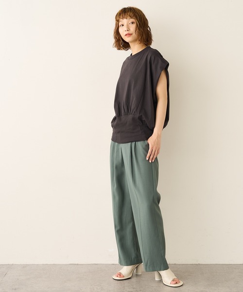 Lui's（ルイス）の「裾リブタックプルオーバー（Tシャツ/カットソー・レディース・オフホワイト/チャコールグレー/カーキ・FREE）」の11枚目の写真