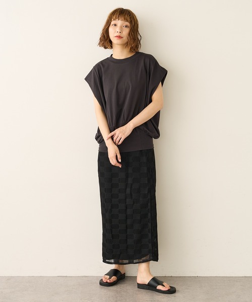 Lui's（ルイス）の「裾リブタックプルオーバー（Tシャツ/カットソー・レディース・オフホワイト/チャコールグレー/カーキ・FREE）」の10枚目の写真