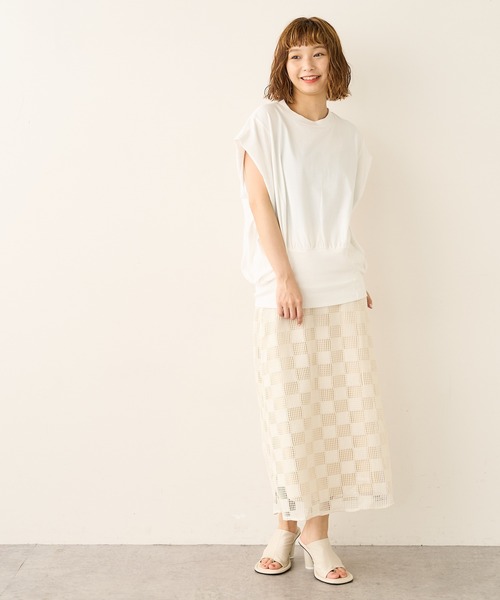 Lui's（ルイス）の「裾リブタックプルオーバー（Tシャツ/カットソー・レディース・オフホワイト/チャコールグレー/カーキ・FREE）」の17枚目の写真