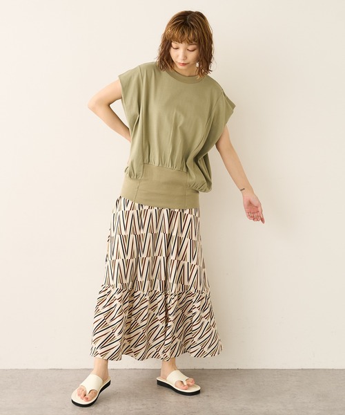 Lui's（ルイス）の「裾リブタックプルオーバー（Tシャツ/カットソー・レディース・オフホワイト/チャコールグレー/カーキ・FREE）」の14枚目の写真