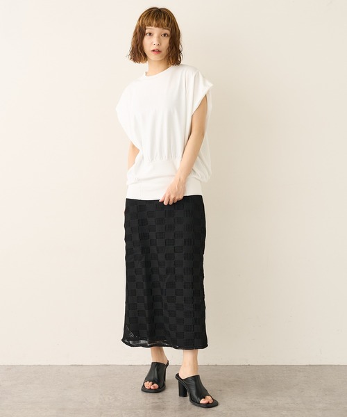 Lui's（ルイス）の「裾リブタックプルオーバー（Tシャツ/カットソー・レディース・オフホワイト/チャコールグレー/カーキ・FREE）」の8枚目の写真