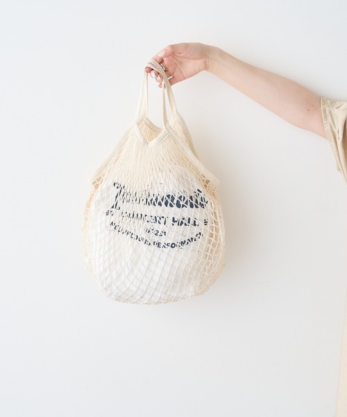 PUAL CE CIN（ピュアルセシン）の「巾着付き編みBAG（ハンドバッグ・レディース・ホワイト/ブラック/ナチュラル/ブルー・FREE）」の8枚目の写真