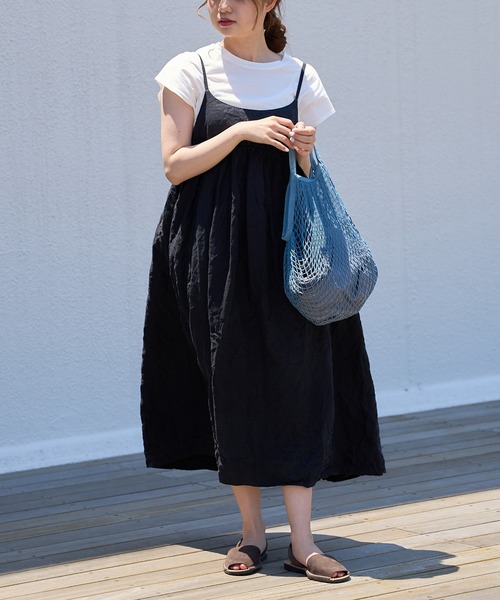 PUAL CE CIN（ピュアルセシン）の「巾着付き編みBAG（ハンドバッグ・レディース・ホワイト/ブラック/ナチュラル/ブルー・FREE）」の12枚目の写真