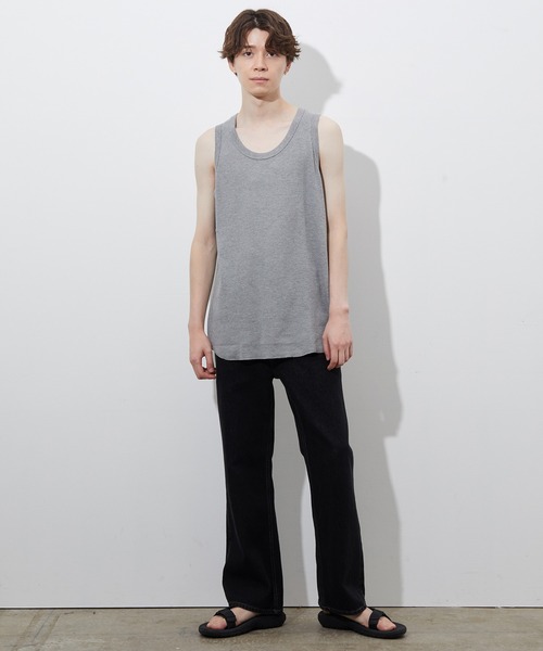 JUNRED（ジュンレッド）の「ワッフルタンクトップ（タンクトップ・メンズ・グレー/ホワイト・L/M）」の7枚目の写真