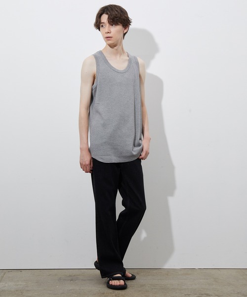 JUNRED（ジュンレッド）の「ワッフルタンクトップ（タンクトップ・メンズ・グレー/ホワイト・L/M）」の8枚目の写真