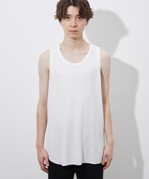 JUNRED（ジュンレッド）の「ワッフルタンクトップ（タンクトップ・メンズ・グレー/ホワイト・L/M）」の13枚目の写真
