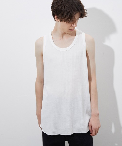 JUNRED（ジュンレッド）の「ワッフルタンクトップ（タンクトップ・メンズ・グレー/ホワイト・L/M）」の9枚目の写真