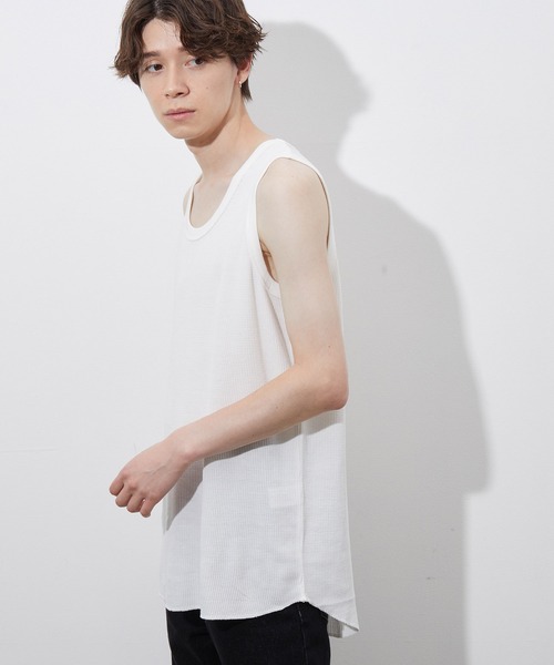 JUNRED（ジュンレッド）の「ワッフルタンクトップ（タンクトップ・メンズ・グレー/ホワイト・L/M）」の10枚目の写真