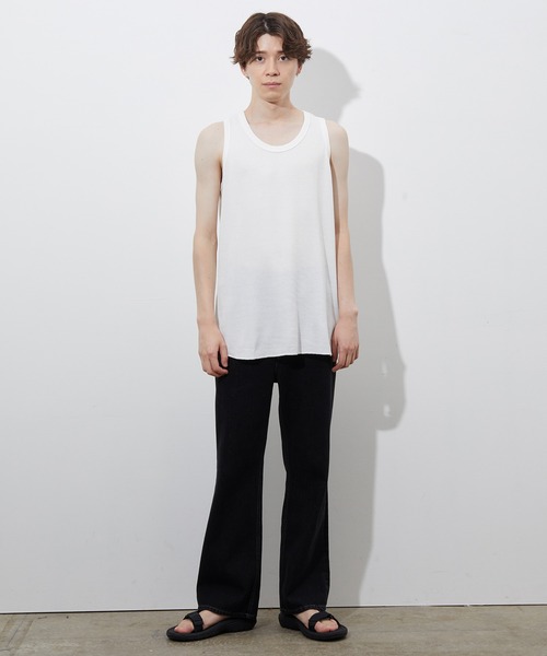 JUNRED（ジュンレッド）の「ワッフルタンクトップ（タンクトップ・メンズ・グレー/ホワイト・L/M）」の12枚目の写真