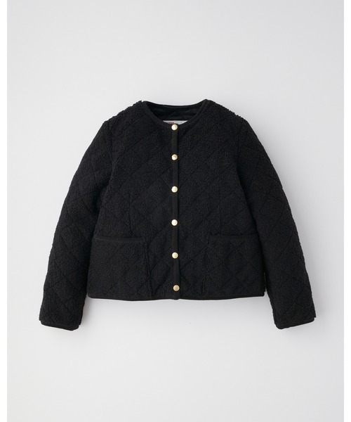 Traditional Weatherwear（トラディショナルウェザーウェア）の「ARKLEY/アークリー（ノーカラージャケット・レディース・ブラック×ブラック/ホワイト系その他・36/34）」の5枚目の写真