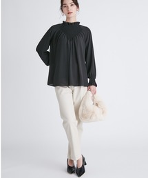 CELFORD（セルフォード）の「サイドスリットフェイクレザーパンツ