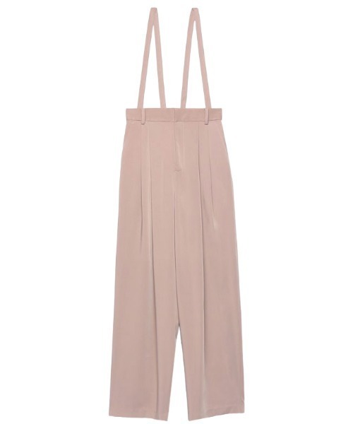 anuans（アニュアンス）の「サスペンダー付きタックワイドパンツ（スラックス・レディース・ピンクベージュ/ベージュ/ブラック・SMALL/MEDIUM）」の8枚目の写真